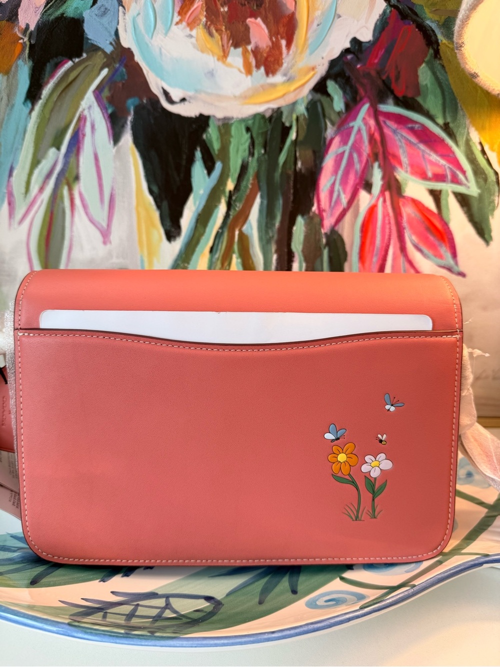 NWT Disney x Coach studio shoulder bag Mickey Mouse Flowers CH413 Rare - Picture 5 of 14